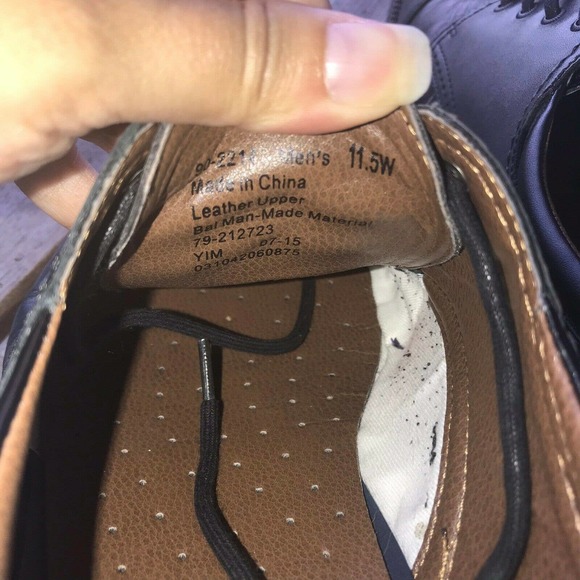 Mens Dockers Black Cap Toe Derby Dress Shoes Gordon Oxford Leather 11.5W - Picture 8 of 8